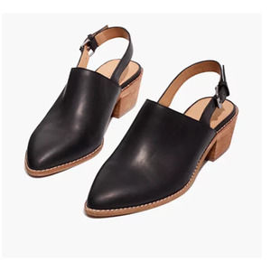 Madewell The Jess Slingback Mule True Black 6.5